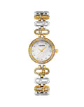 Louis Nice Two-Tone Crystal White Watch