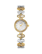 Louis Nice Two-Tone Crystal White Watch