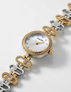 Louis Nice Two-Tone Crystal White Watch