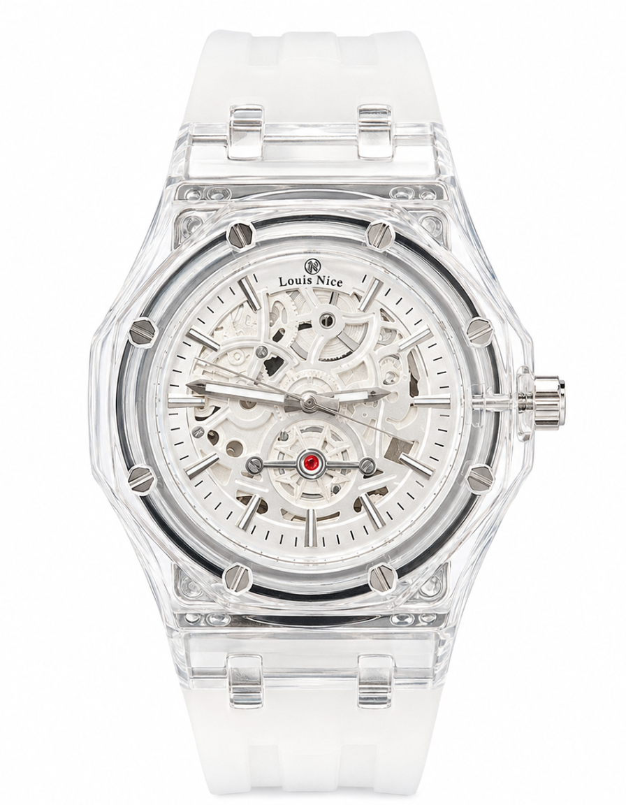 Louis Nice White Rubber Watch